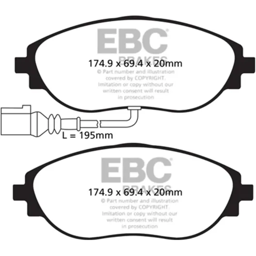 Pastiglie Ebc Yellow Golf 7.5 R