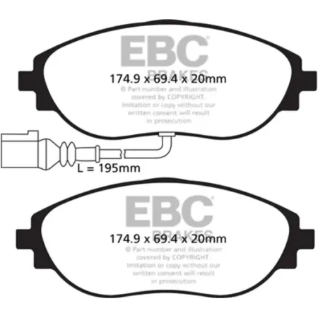 Pastiglie Ebc Yellow Golf 7.5 R