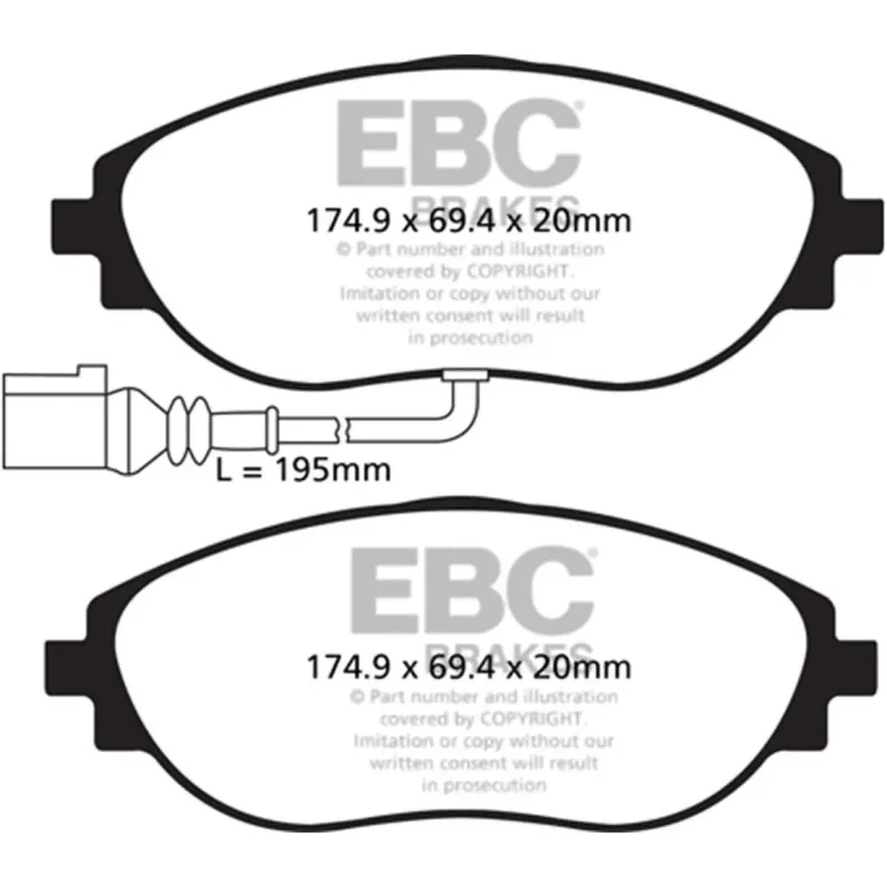 EBC Pastiglie Freno Per MTB Modello CFA487R, Ricambio Per Bici Da Montagna, Alta Performance