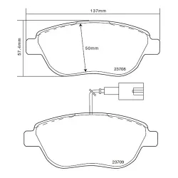 BREMBO SPORT PADS SET | HP2 500 ABARTH REAR 2