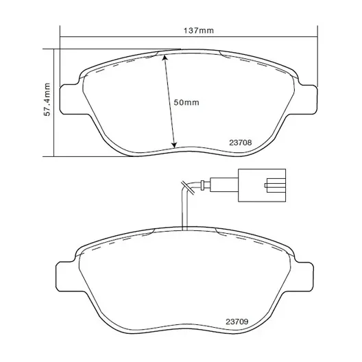 SET PASTIGLIE BREMBO SPORT | HP2 500 ABARTH POSTERIORI