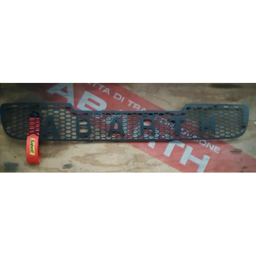 Griglia Fiat 500 ABARTH assetto corse Acciaio inox NERO OPACO CON GANCIO SABELT
