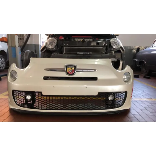 Grille Fiat 500 ABARTH racing set-up Stainless steel MATT BLACK WITH SABELT HOOK