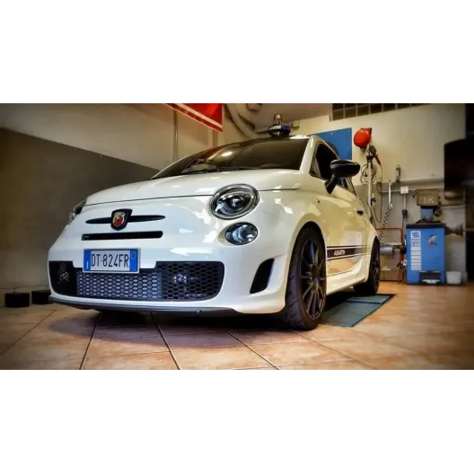 Griglia Fiat 500 ABARTH assetto corse Acciaio inox NERO OPACO CON GANCIO SABELT