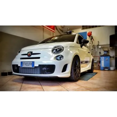 Griglia Fiat 500 ABARTH assetto corse Acciaio inox NERO OPACO CON GANCIO SABELT