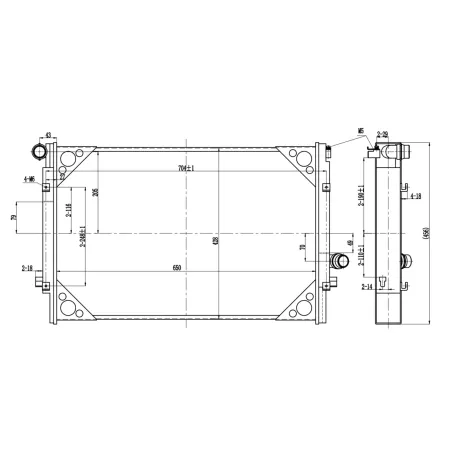 Bar-Tek radiatore acqua maggiorato "Race" in alluminio VAG 2.0 TSI EA888.3 MQB