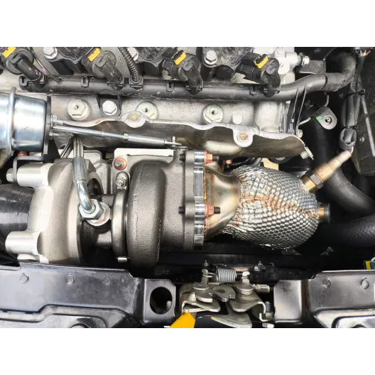 Downpipe De cat  td04 70 mm race with double probe INSULATED