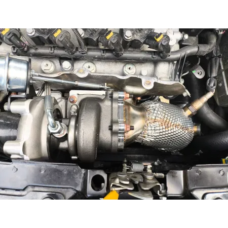 Downpipe De cat  td04 70 mm race with double probe INSULATED