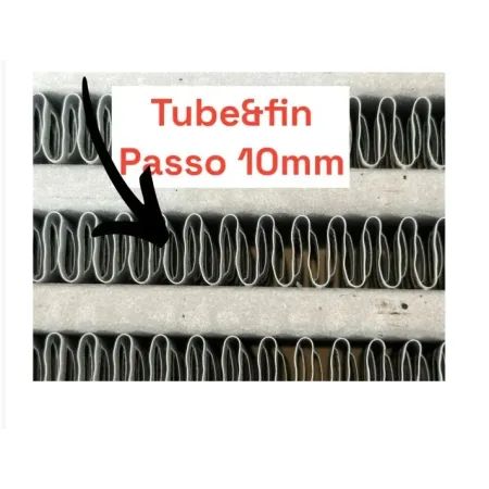 Oversized intercooler tube fin Fiat Grande Punto Abarth 1.4 T-Jet with semi-pipe