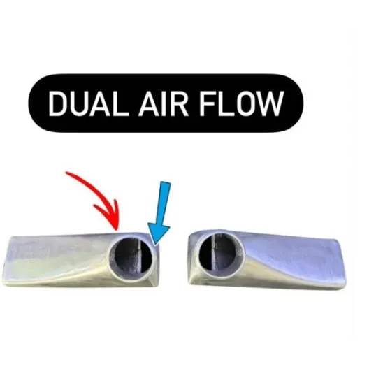 Oversized intercooler tube fin Fiat Grande Punto Abarth 1.4 T-Jet with semi-pipe