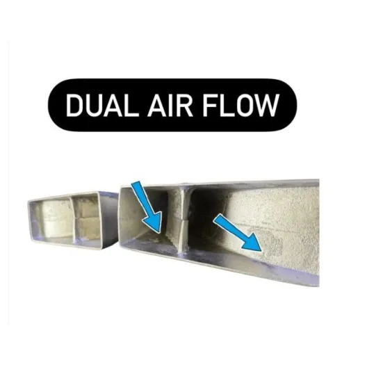 Oversized intercooler tube fin Fiat Grande Punto Abarth 1.4 T-Jet with semi-pipe