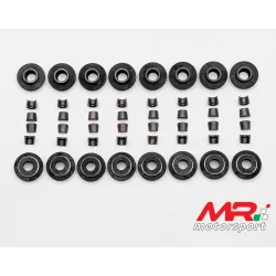 Steel retainers and split collets for single-groove cylinder head valves