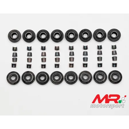 Steel retainers and split collets for single-groove cylinder head valves