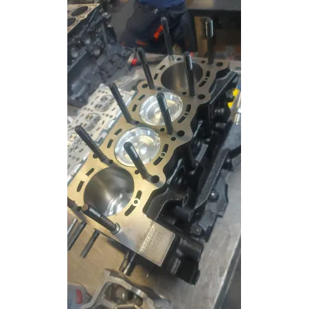 Custom M10 t-jet head studs with ARP m10 nuts and Custom T-JET Abarth washers