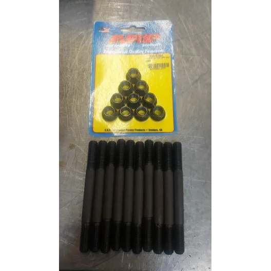 Custom M10 t-jet head studs with ARP m10 nuts and Custom T-JET Abarth washers