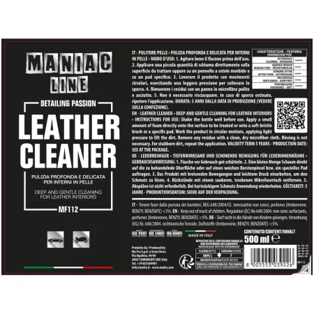 LEATHER CLEANER MAFRA MANIAC LINE AUTO