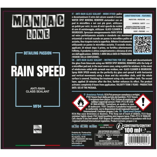 RAIN SPEED MAFRA MANIAC LINE AUTO