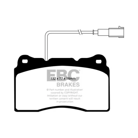 Pastiglie EBC BLU anteriori 500 abarth pinza 330 mm 4 pompanti