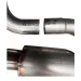 Terminal with silenced minipance 500 595 abarth 70 mm DIAMETER