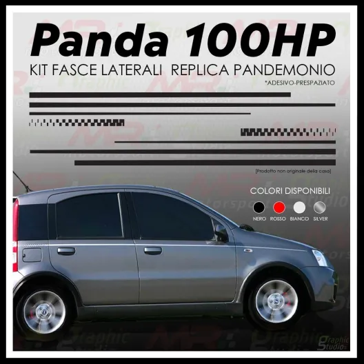 KIT Fiat PANDA 100 HP REPLICA PANDEMONIO FASCE LATERALI Striscie