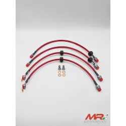 Kit of 4 aeronautical brake hoses in metal braiding Alfa Romeo Giulietta 930 FRONT+REAR calipers COMPLETE KIT Goodridge 2