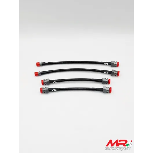 Kit 4 tubi freno aeronautici in treccia per Abarth 500/595 - 4 pezzi (4 POSTERIORI ) Goodridge