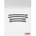 Kit 4 tubi freno aeronautici in treccia per Abarth 500/595 - 4 pezzi (4 POSTERIORI ) Goodridge