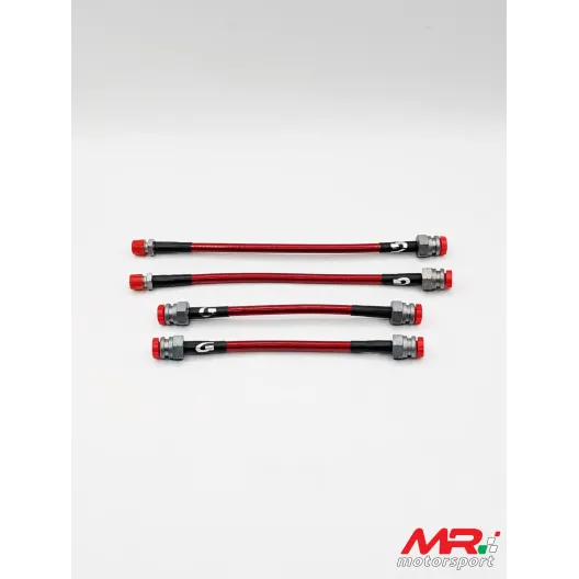 Kit 4 tubi freno aeronautici in treccia per Abarth 500/595 - 4 pezzi (4 POSTERIORI ) Goodridge