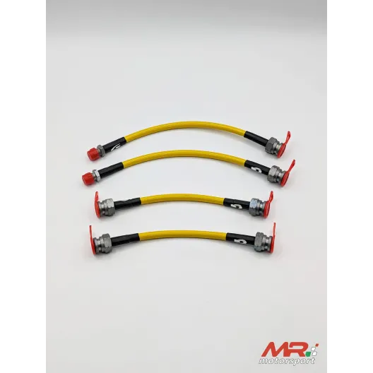 Kit 4 tubi freno aeronautici in treccia per Abarth 500/595 - 4 pezzi (4 POSTERIORI ) Goodridge