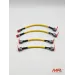 Kit 4 tubi freno aeronautici in treccia per Abarth 500/595 - 4 pezzi (4 POSTERIORI ) Goodridge