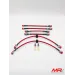 Kit 6 tubi freno aeronautici in treccia per Fiat Abarth 500 / 595 / 695 - 6 pezzi (2 ANTERIORI+4 POSTERIORI ) Goodridge