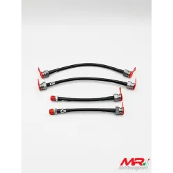 Kit 4 tubi freno aeronautici in treccia per Grande punto Abarth / Punto Evo Abarth - 4 pezzi (4 POSTERIORI ) Goodridge