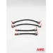 Kit 4 tubi freno aeronautici in treccia per Grande punto Abarth / Punto Evo Abarth - 4 pezzi (4 POSTERIORI ) Goodridge
