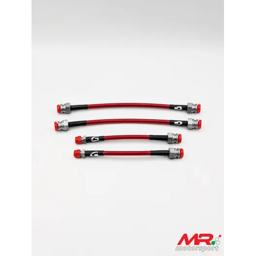 Kit 4 tubi freno aeronautici in treccia per Grande punto Abarth / Punto Evo Abarth - 4 pezzi (4 POSTERIORI ) Goodridge