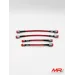 Kit 4 tubi freno aeronautici in treccia per Grande punto Abarth / Punto Evo Abarth - 4 pezzi (4 POSTERIORI ) Goodridge