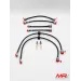 Braided aeronautical brake hoses kit for Grande Punto Abarth / Punto Evo Abarth - 6 pieces (2 FRONT + 4 REAR)