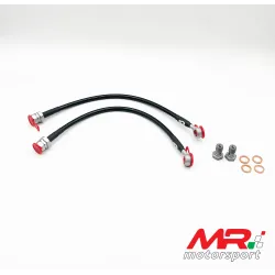 AUDI S3 8V Front Calipers Original OEM 2-Piece Metal Braided Aeronautical Brake Hose Kit by Goodridge