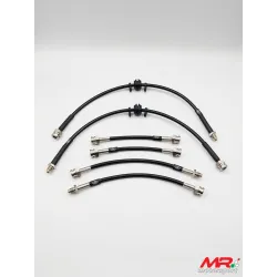 HEL/Goodridge Complete Braided Brake Hose Kit (6 Pieces) Fiat Panda 100HP
