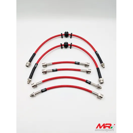 HEL/Goodridge kit tubi freno in treccia completo (6 pezzi) Fiat Panda 100HP
