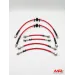HEL/Goodridge kit tubi freno in treccia completo (6 pezzi) Fiat Panda 100HP