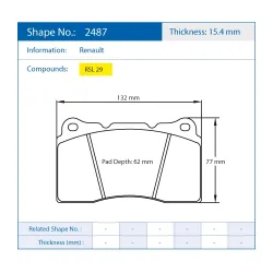 Pagid RSL39 brake pad for 4-piston calipers, 330 mm – Abarth 500 / Giulietta