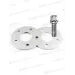 Coppia distanziali 5x100 spessore 5 mm con bulloneria