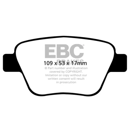 EBC Yellowstuff brake pads for Golf 6 GTI (for 272 mm rear discs)